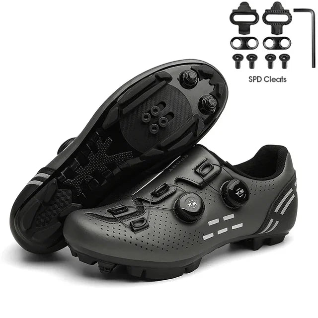 MTB Flat Shoes with Clits Man Speed Route Cycling Sneakers Women  Road Dirt Bike Footwear Biking Calas Racing Bicycle Spd Cleat