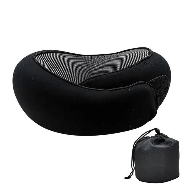 Memory Foam Neck Pillow Cervical Vertebra Travel Portable Noon Break Aircraft U Type Of Pillow Sleep Camping Pillow Carry Bag