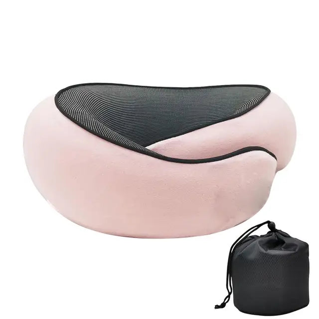 Memory Foam Neck Pillow Cervical Vertebra Travel Portable Noon Break Aircraft U Type Of Pillow Sleep Camping Pillow Carry Bag