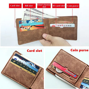 Men Wallets Free Name Engraving Slim Card Holder Male Wallet PU Leather Small Zipper Coin Pocket Man Purse Wallet Fashion