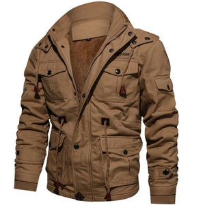 Men Winter Military Jackets Coats Multi-pocket Casual Cargo Jackets High Quality Male Cotton Winter Coats Warm Parkas Size 6XL