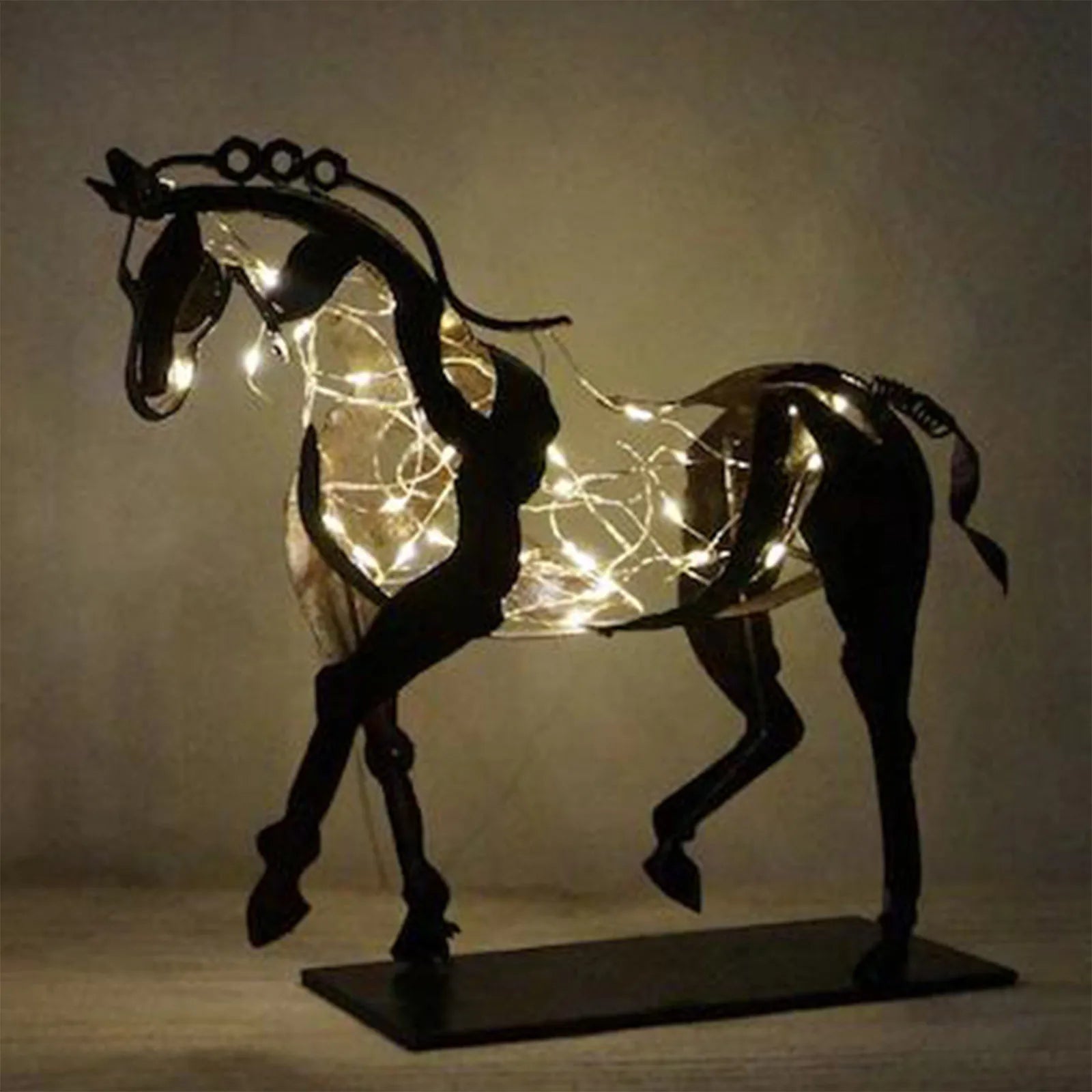 Metal Three-dimensional Openwork Adonis-horse Sculpture Horse Sculpture-Adonis Desktop Decorative Ornaments