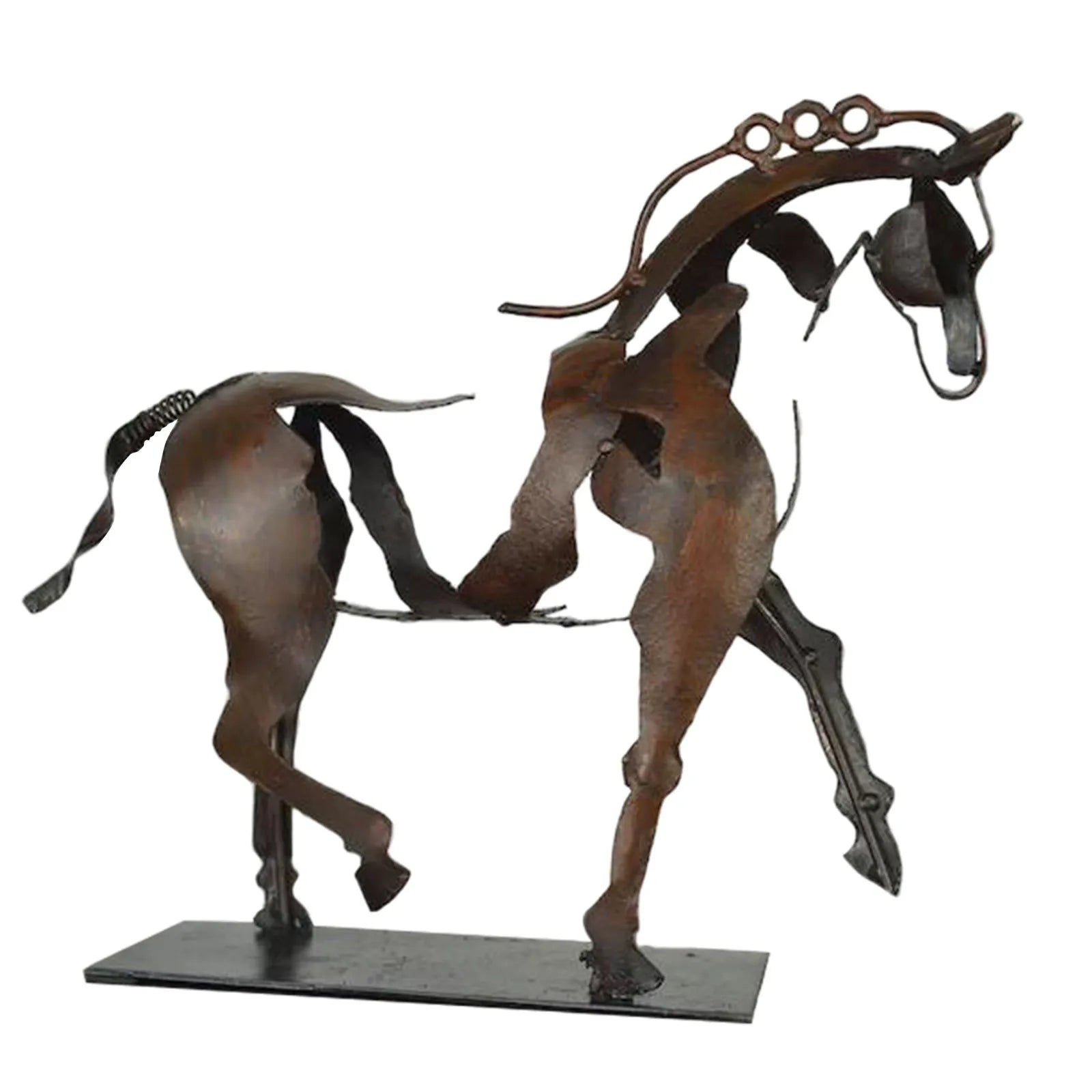 Metal Three-dimensional Openwork Adonis-horse Sculpture Horse Sculpture-Adonis Desktop Decorative Ornaments