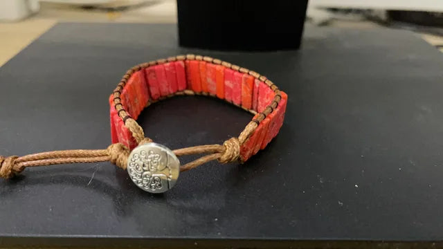 Milangirl Chakra Bracelet Jewelry Handmade Multi  Natural Stone Tube Beads Leather Wrap Bracelet Couples Bracelets Whole sale