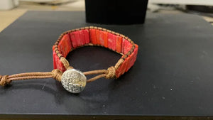Milangirl Chakra Bracelet Jewelry Handmade Multi  Natural Stone Tube Beads Leather Wrap Bracelet Couples Bracelets Whole sale