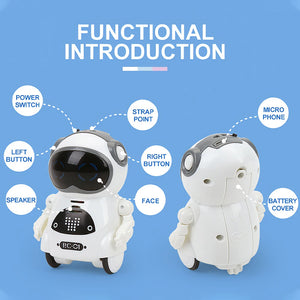 Mini Robot Toy 939A Pocket RC Robot Talking Interactive Dialogue Voice Recognition Record Singing Dancing Telling Story