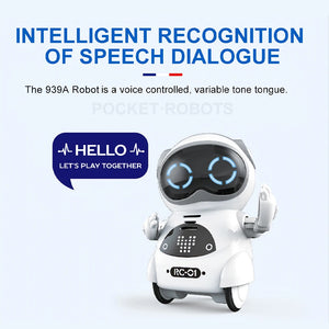 Mini Robot Toy 939A Pocket RC Robot Talking Interactive Dialogue Voice Recognition Record Singing Dancing Telling Story