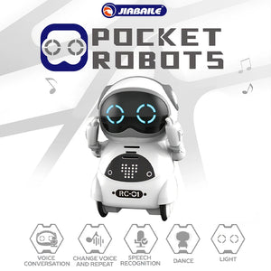 Mini Robot Toy 939A Pocket RC Robot Talking Interactive Dialogue Voice Recognition Record Singing Dancing Telling Story