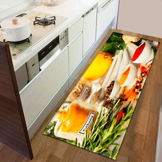 Modern Kitchen Doormat Decoration Bedroom Carpet Bathroom Anti-Slip Floor Home Balcony Hallway Long Rug Bedside Living Room Mat