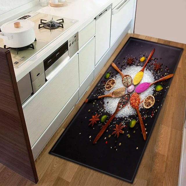 Modern Kitchen Doormat Decoration Bedroom Carpet Bathroom Anti-Slip Floor Home Balcony Hallway Long Rug Bedside Living Room Mat