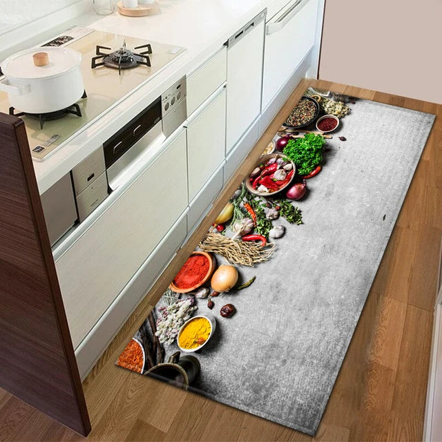 Modern Kitchen Doormat Decoration Bedroom Carpet Bathroom Anti-Slip Floor Home Balcony Hallway Long Rug Bedside Living Room Mat