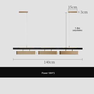 Modern Minimalist Strip Led Pendant Lights Long for Table Living Dining Room Coffee Desks Kitchen Chandelier Home Decor Fixture