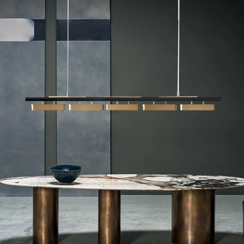 Modern Minimalist Strip Led Pendant Lights Long for Table Living Dining Room Coffee Desks Kitchen Chandelier Home Decor Fixture