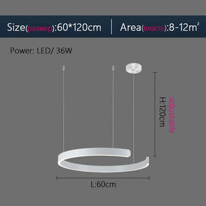 Modern Round Ring Lamp Nordic LED Circle Chandelier For Living Room Kitchen Hotel Decoration Rose Gold Dining Table Hanging Lamp