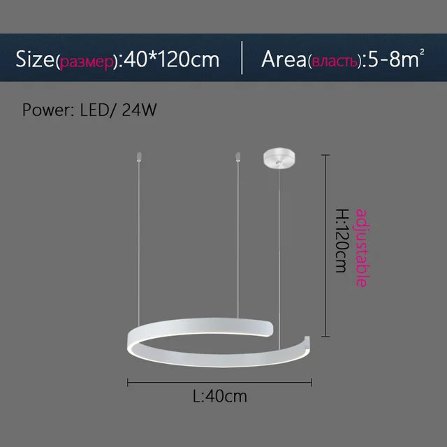 Modern Round Ring Lamp Nordic LED Circle Chandelier For Living Room Kitchen Hotel Decoration Rose Gold Dining Table Hanging Lamp