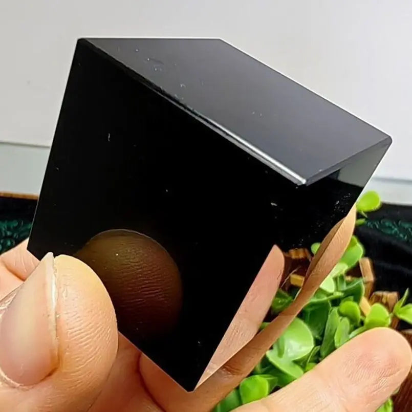 Natural Black Obsidian Quartz Crystal Cube Crystal Stone Polished Specimen Minerals Healing Stone Home Decoration