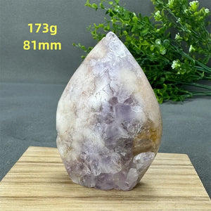 Natural High Quality Pink Amethyst Flower Agate Geode Free Form Torch Home Decor Reiki Energy Meditation Healing