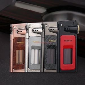 New Baicheng Kerosene Lighter Transparent Large Capacity Oil Tank Retro Wood Grain Lighter Men's Gift Nostalgic Collection