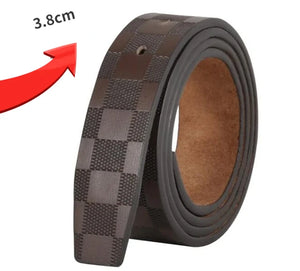 New Luxury Belts for Men High Quality Male Strap Genuine Leather Waistband Ceinture Homme,No Buckle 3.8cm 3.3cm