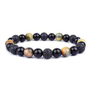 New Magnetic Hematite Bracelets Men Tiger Eye Stone Bead Couple Bracelets for Women Health Care Magnet Help Weight Loss Jewelry