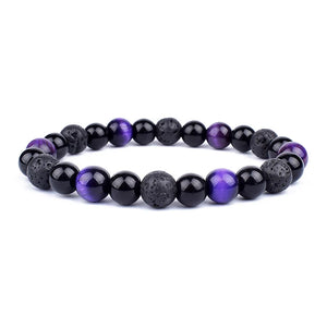 New Magnetic Hematite Bracelets Men Tiger Eye Stone Bead Couple Bracelets for Women Health Care Magnet Help Weight Loss Jewelry