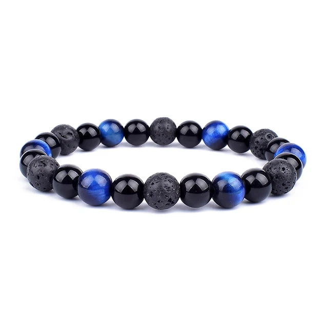 New Magnetic Hematite Bracelets Men Tiger Eye Stone Bead Couple Bracelets for Women Health Care Magnet Help Weight Loss Jewelry