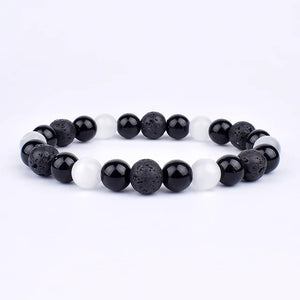 New Magnetic Hematite Bracelets Men Tiger Eye Stone Bead Couple Bracelets for Women Health Care Magnet Help Weight Loss Jewelry