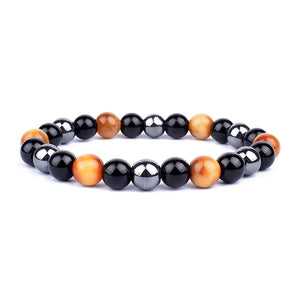 New Magnetic Hematite Bracelets Men Tiger Eye Stone Bead Couple Bracelets for Women Health Care Magnet Help Weight Loss Jewelry