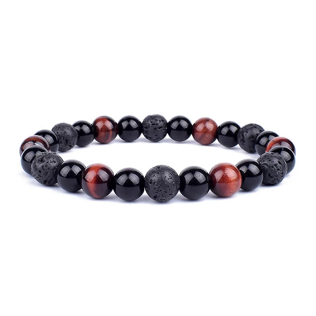 New Magnetic Hematite Bracelets Men Tiger Eye Stone Bead Couple Bracelets for Women Health Care Magnet Help Weight Loss Jewelry