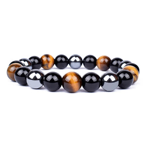 New Magnetic Hematite Bracelets Men Tiger Eye Stone Bead Couple Bracelets for Women Health Care Magnet Help Weight Loss Jewelry