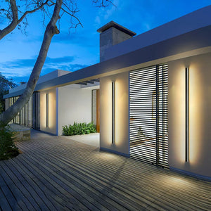 New Outdoor Waterproof Modern LED Wall Lights With Remote Living Room Bedroom Corridor Porch Black Indoor Lamp Lighting Dimmable