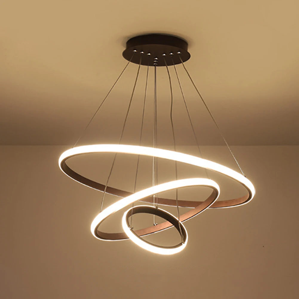 Nordic Luxury Hanging Light Adjustable LED Pendant Chandelier High Brightness Ceiling Lamp for Living Room Bedroom Decoration