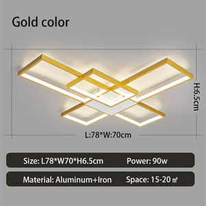 Nordic Modern Led Ceiling Lights for living room bedroom lustre led home decor Dimmable Ceiling light Black/Gold Ceiling Lamp