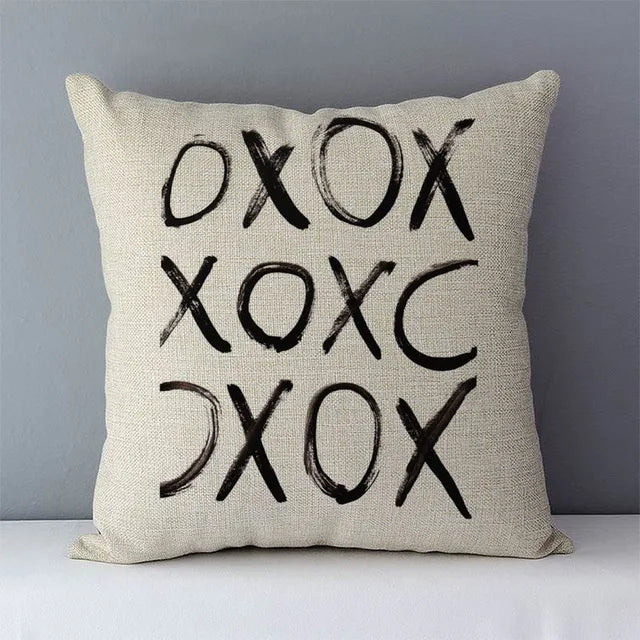 Nordic simply style words letters printed cozy couch cushion cover home decorative pillow cover square 45x45cm pillowcase QX-D5