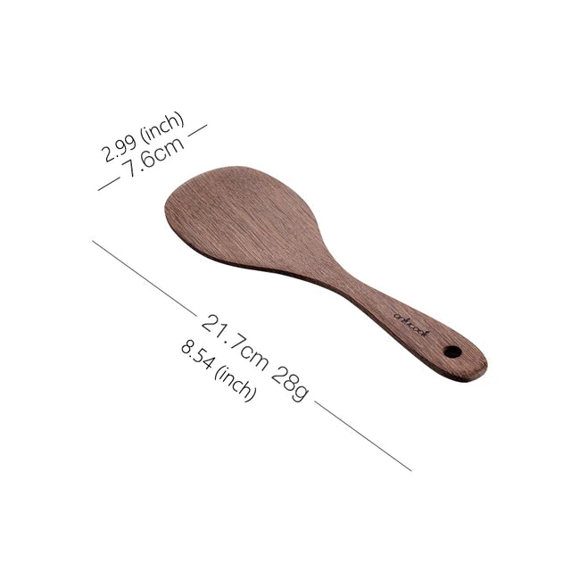 Onlycook Non-stick Wooden Turner Cooking Tool Rice Spoon Cookware Spatula For Non-stick Pan Kitchen Accessories Wood Shovels