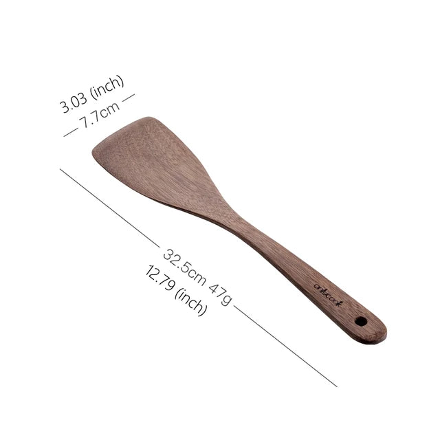 Onlycook Non-stick Wooden Turner Cooking Tool Rice Spoon Cookware Spatula For Non-stick Pan Kitchen Accessories Wood Shovels