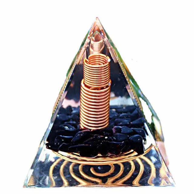 Orgone Pyramid Orgonite White Crystal Column Reiki Chakra Multiplier Energy Generator Meditation Tool Lucky Decoration