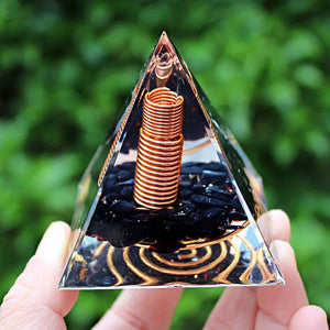 Orgone Pyramid Orgonite White Crystal Column Reiki Chakra Multiplier Energy Generator Meditation Tool Lucky Decoration