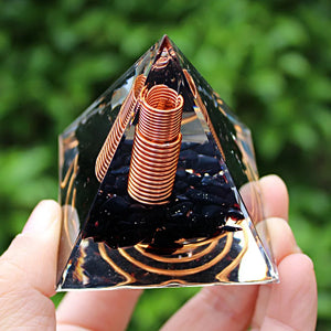 Orgone Pyramid Orgonite White Crystal Column Reiki Chakra Multiplier Energy Generator Meditation Tool Lucky Decoration