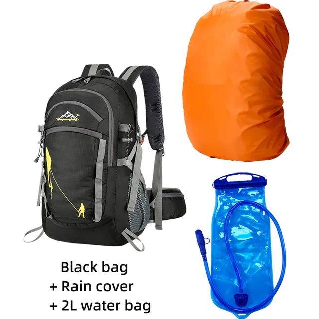 Outdoor Sports Short Distance Trip Backpack Mountaineering Duffel Bag Camping Travel Knapsack Climbing Hiking Hydration Rucksack