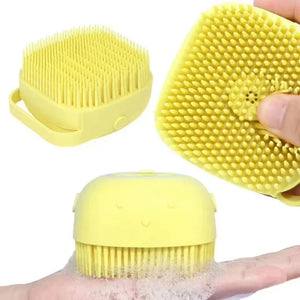 Pet Bath Brush with Hook Soft Silicone Scrub Brush Showers Pet Dog and Cat Bath Brushes for Massage and Bush Hair