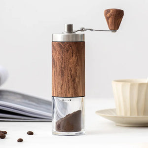 Portable Coffee Bean Grinder Wood Grain Stainless Steel Crank Hand Grind Hand Coffee Grinder Kitchen Tool