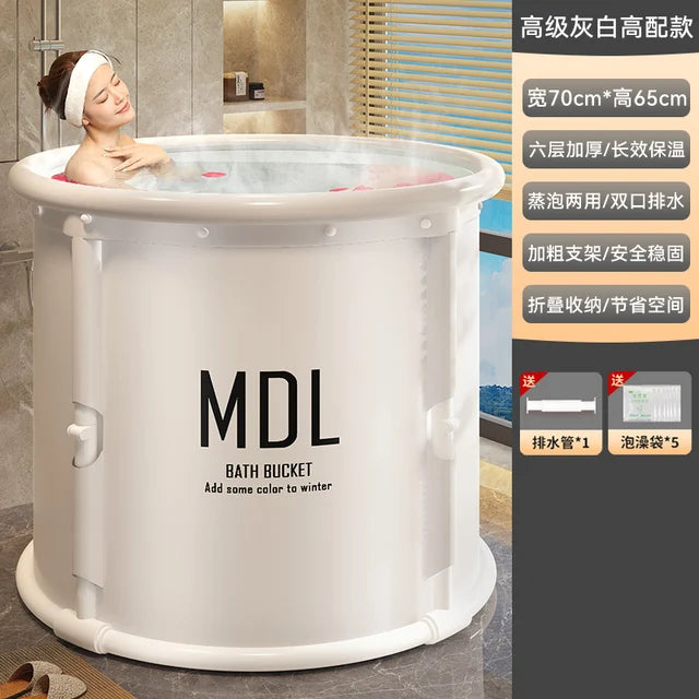 Portable Folding Bathtub Adult Children Swimming Large Size Bathtub Ice Bucket Freestanding Spa Gonflable Bathtub Accesoires