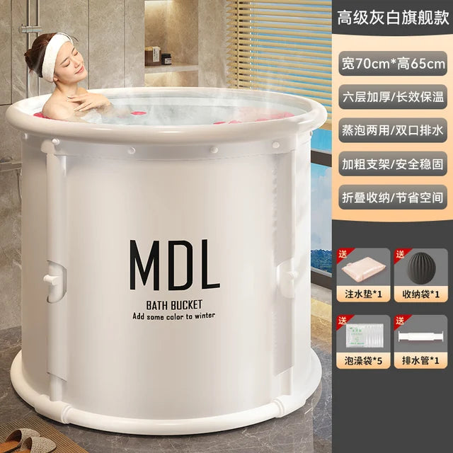 Portable Folding Bathtub Adult Children Swimming Large Size Bathtub Ice Bucket Freestanding Spa Gonflable Bathtub Accesoires