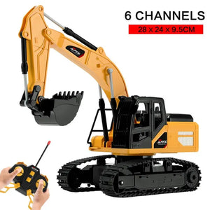 RC Excavator Dumper Car 2.4G Remote Control Engineering Vehicle Crawler Truck Excavator Toys for Boys Kids Christmas Gifts