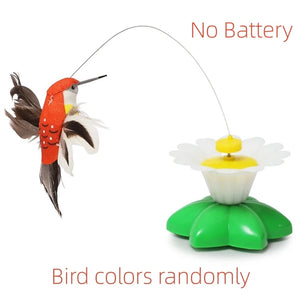 Rotating Electric Flying Butterfly Colorful Interactive Cat Dog Automatic Humming Bird Intelligence Training Rotating Funny Toys