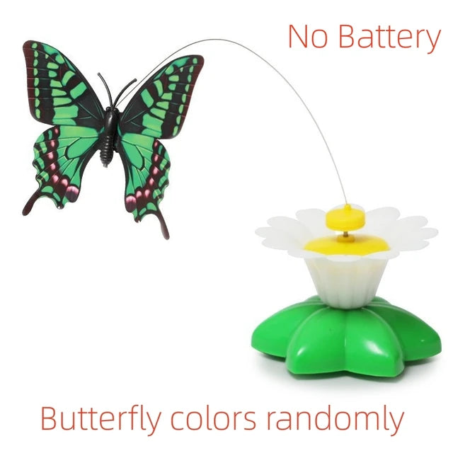 Rotating Electric Flying Butterfly Colorful Interactive Cat Dog Automatic Humming Bird Intelligence Training Rotating Funny Toys