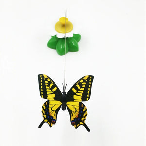 Rotating Electric Flying Butterfly Colorful Interactive Cat Dog Automatic Humming Bird Intelligence Training Rotating Funny Toys