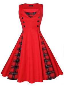 S-5XL Women Robe Retro Vintage Dress 50s 60s Rockabilly Dot Swing Pin Up Summer Party Dresses Elegant Tunic Vestidos Casual