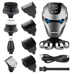 Seven Blade Electric Shaver New Floating Razor Multi Function Shaver USB Rechargeable Hair Magic Bald Head Artifact Beard Knife